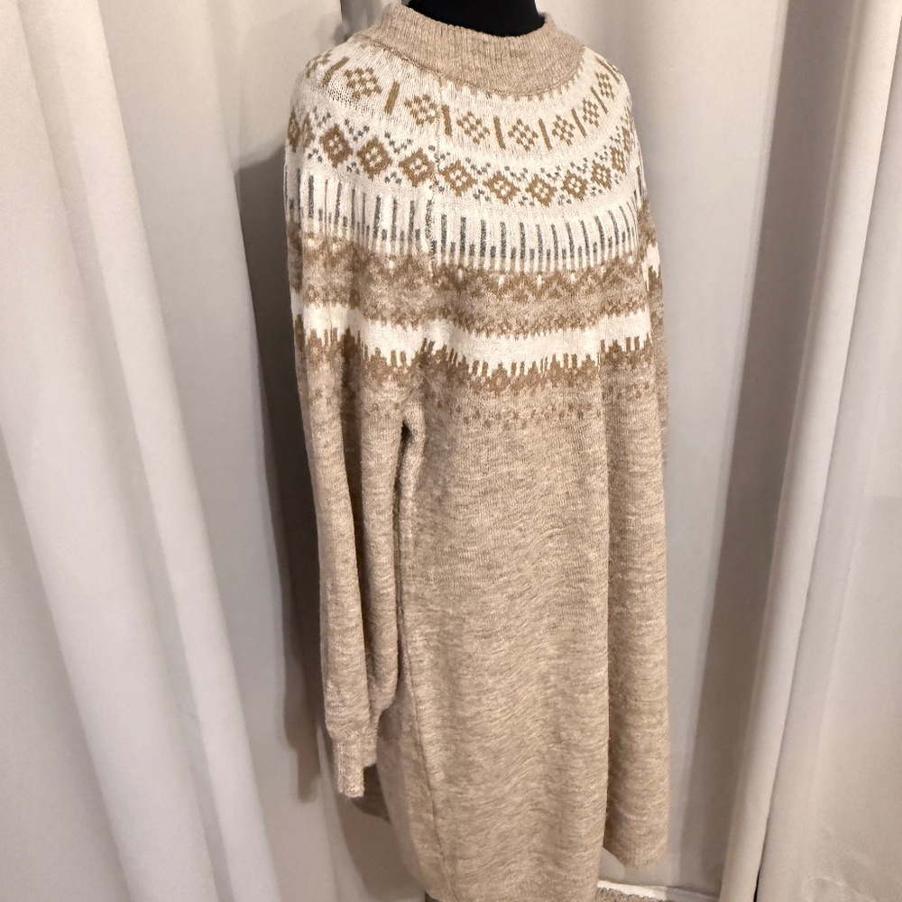 Maurices Plus Size Fair Isle Combo Sweater Dress - Picture 2 of 3